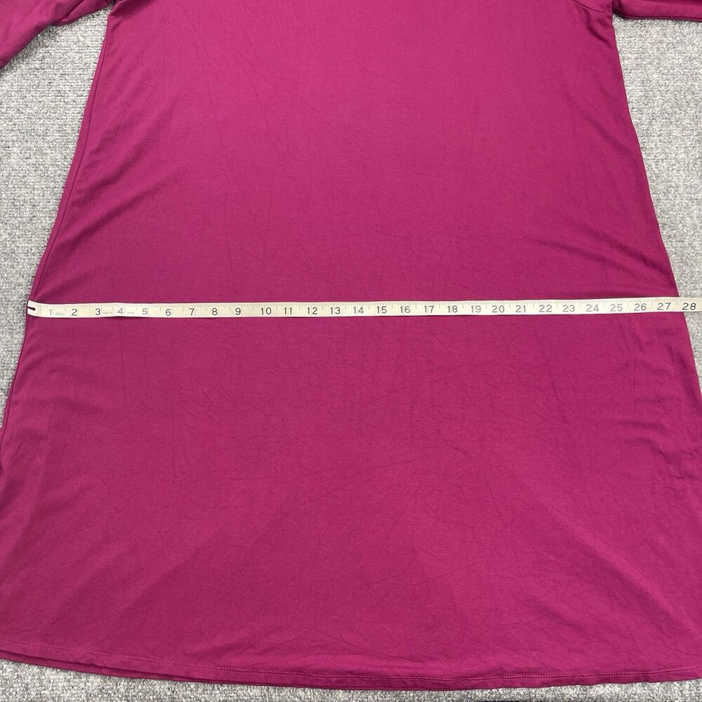 J JILL Wearever Dress Womens XL Key Hole Button Back Stretch Knit Berry - Picture 8 of 11